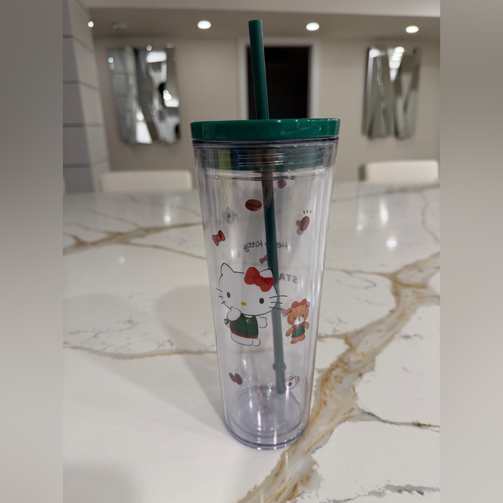 Starbucks Hello Kitty Clear Tumbler RARE